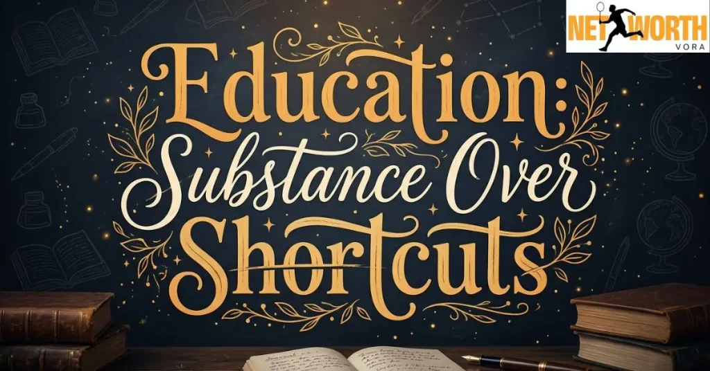 Education: Substance Over Shortcuts