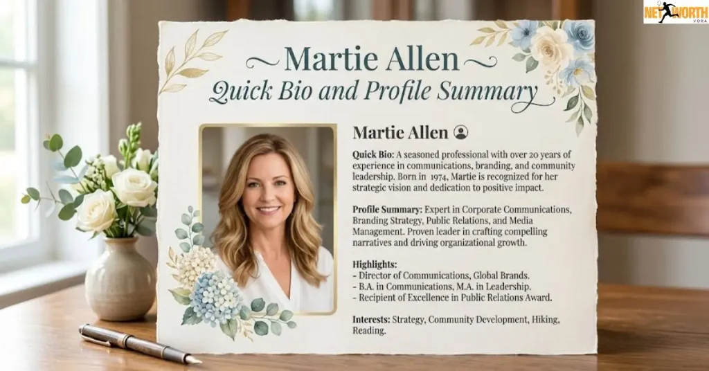 Martie Allen Quick Bio and Profile Summary