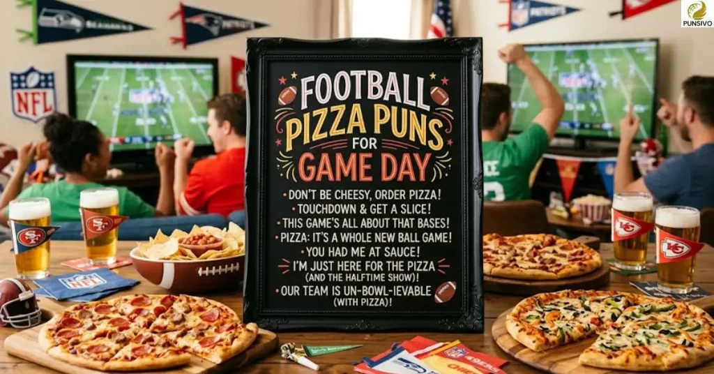 football-pizza-puns-for-game-day Football Pizza Puns for Game Day