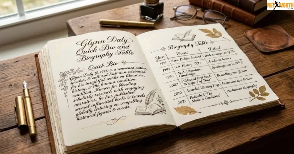 Glynn Daly Quick Bio and Biography Table